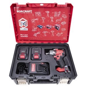 Akumuliatorinis smūginis veržliasukis 1/2'' 850nm WORCRAFT 20V LI-ION (XCUBE dėžė) - Sodrinta.lt